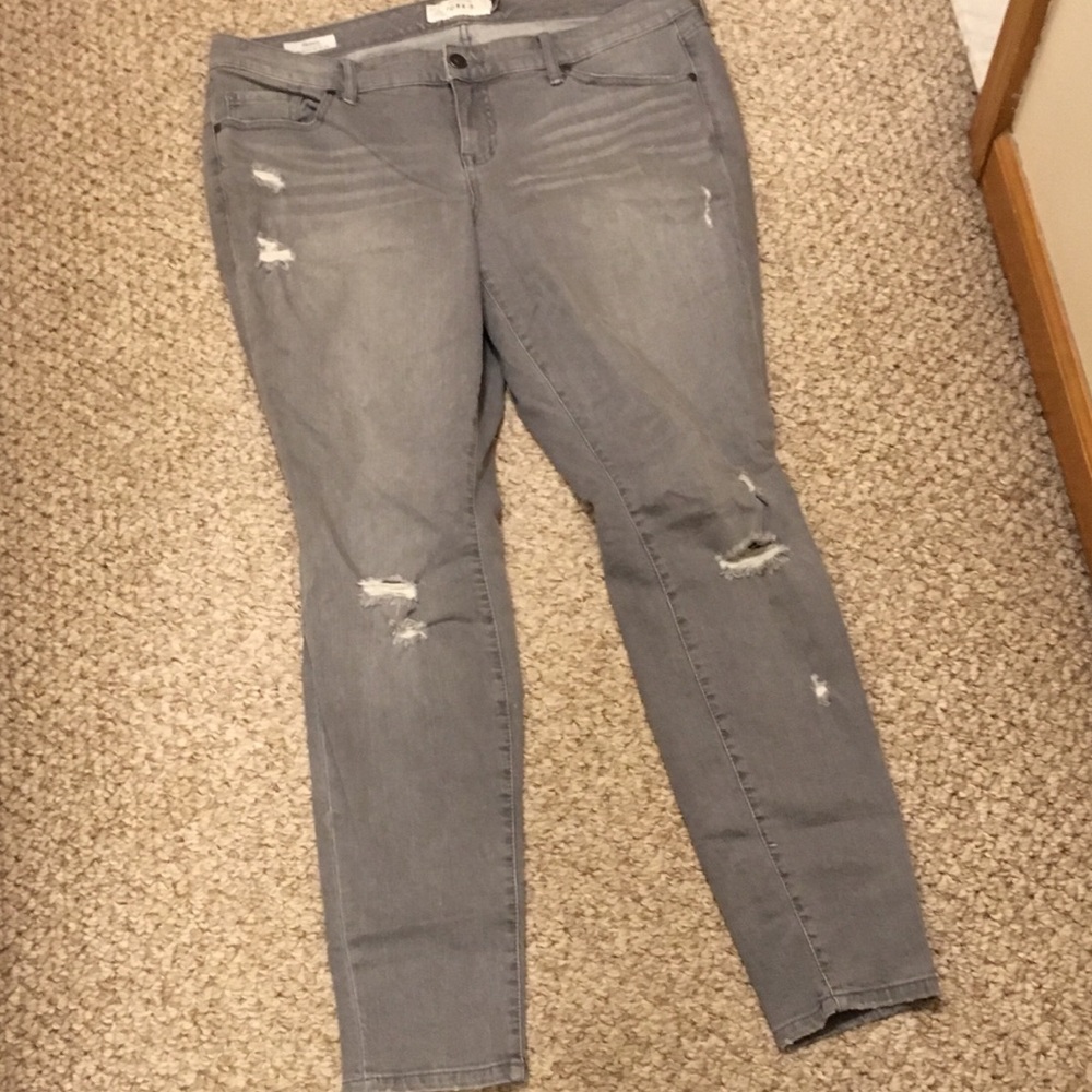 Size 16 Distressed Grey Jeans